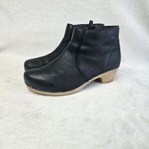Dansko Maria Leather Ankle Boots in Black Size 41